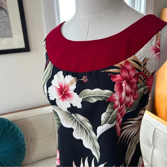 VTG Hawaiian Bark Cloth Maxi - Picture 4 of 6